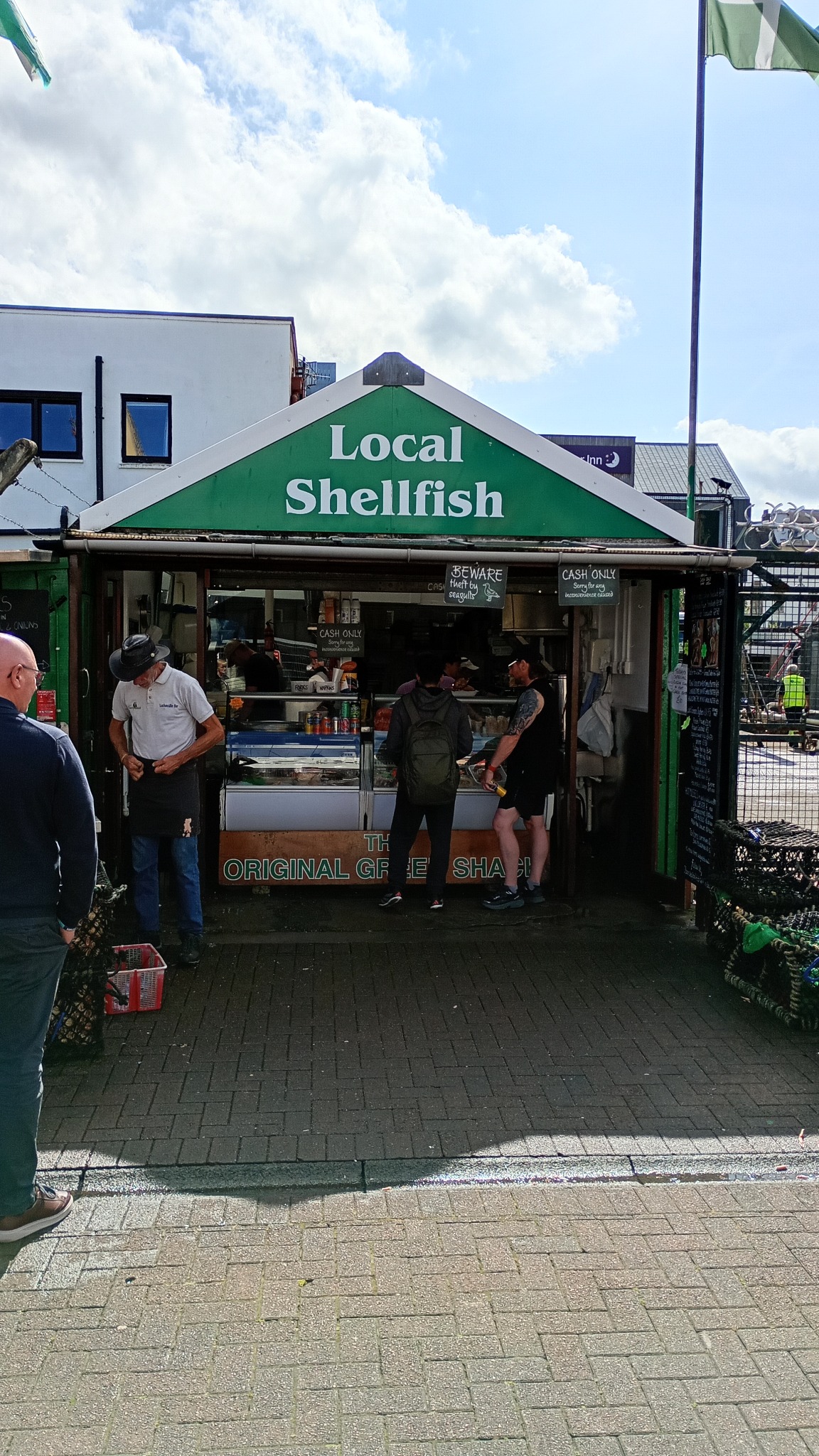 The Local Shellfish hut at Oban harbour